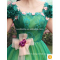 Alibaba en línea Cenicienta Real Verde Ocasión Especial Partido Vestidos Princesa Estilo Real Simple Vestido De Boda Vestido De Boda